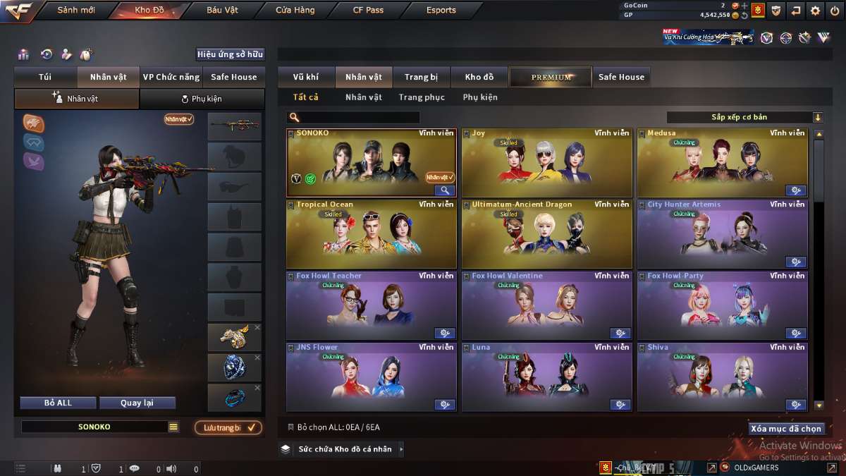 shop acc cf uy tin gia re